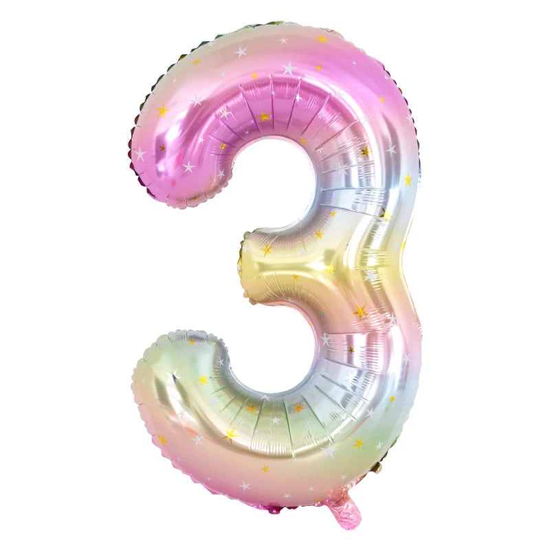Rainbow Unicorn Standing Foil Balloons Kids Girls Unicorn Birthday Party Decoration Favors Baby Shower Supplies Animal Balloon