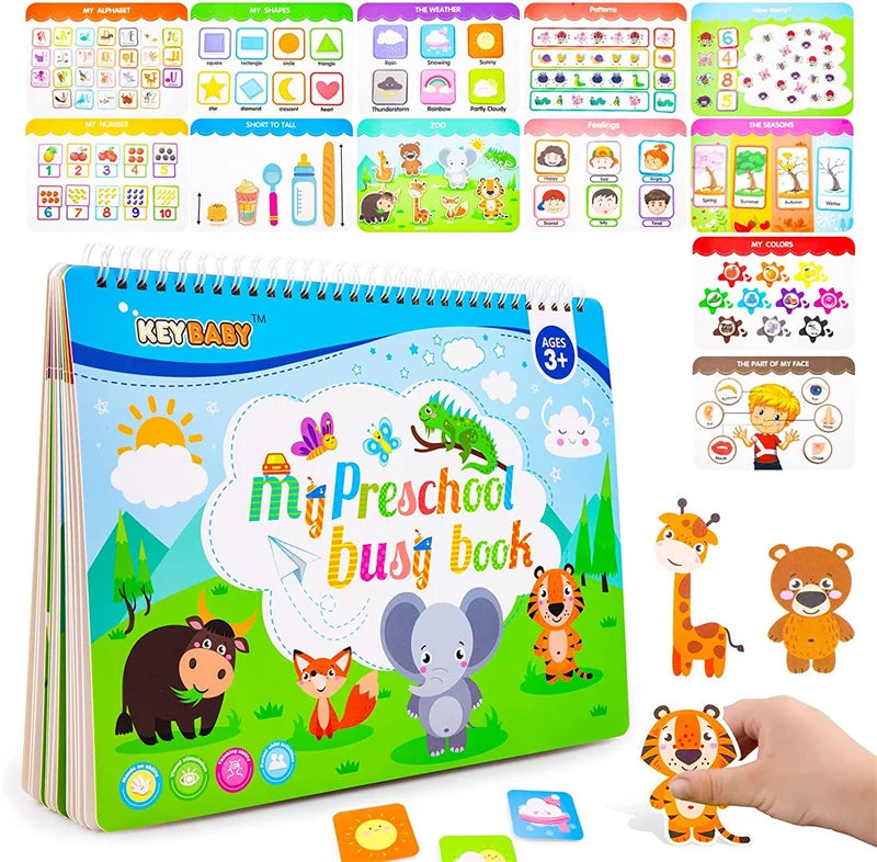 Montessori Busy Book For Kids 2 3 4 Years Preschool Kids Learning Toys Toddlers Activity Book Montessori Baby Toys Book