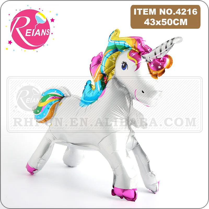 Unique Stand steadily Unicorn Birthday Party Decorations Supplies Wedding Engagement Children's Day Foil Unicorn Balloons globos