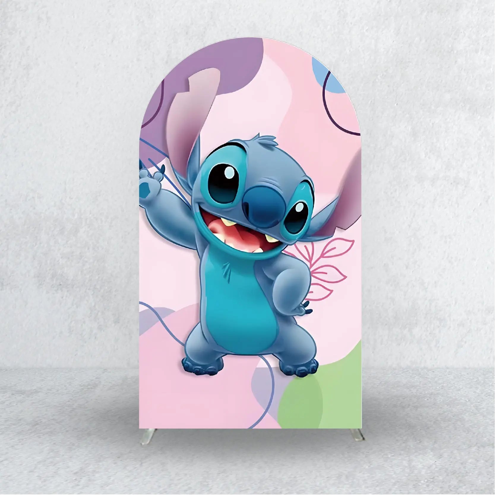 Lilo and Stitch Backdrops Arch Cover Elastic Fabric Kids Birthday Party Custom Decoration Supplies Photo Background Banner Props