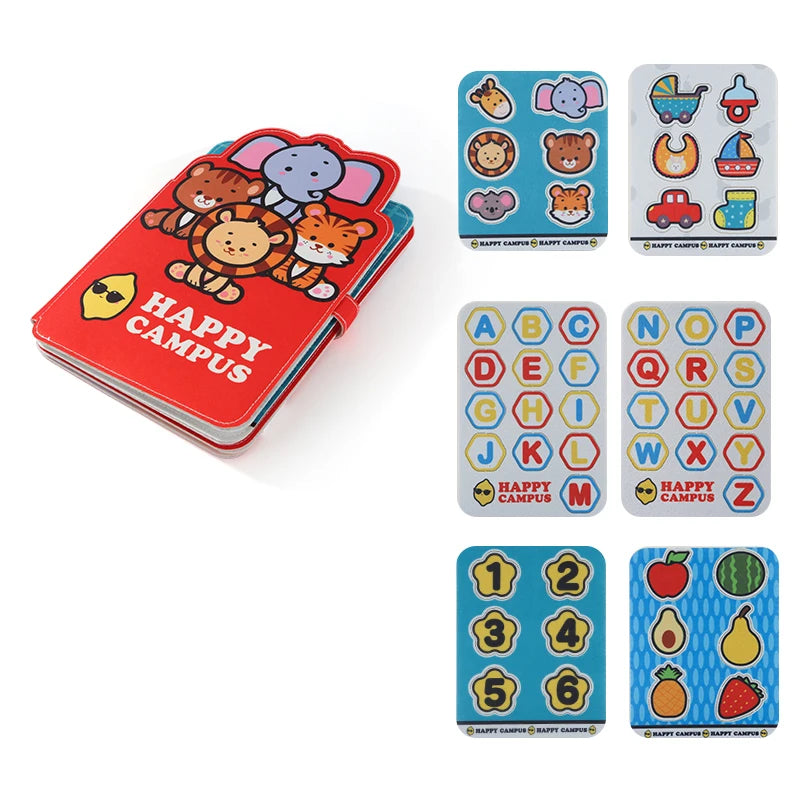 Busy Book Matching Game  Storytelling Busy Board Kids Fine Motor Early Education Toy Campus Theme Baby Gifts
