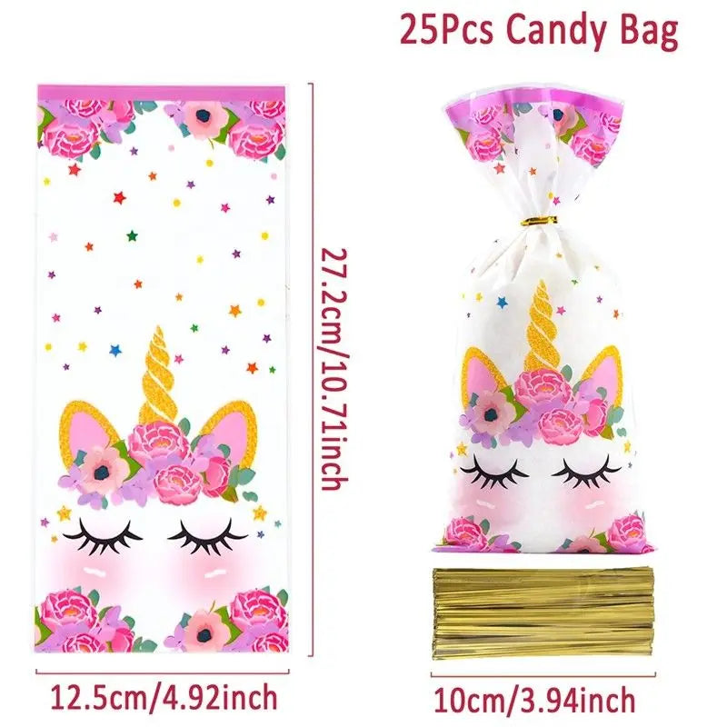 Rainbow Unicorn Disposable Tableware Background Unicorn Birthday Party Decorations Kids Baby Shower Girl Birthday Party Supplies