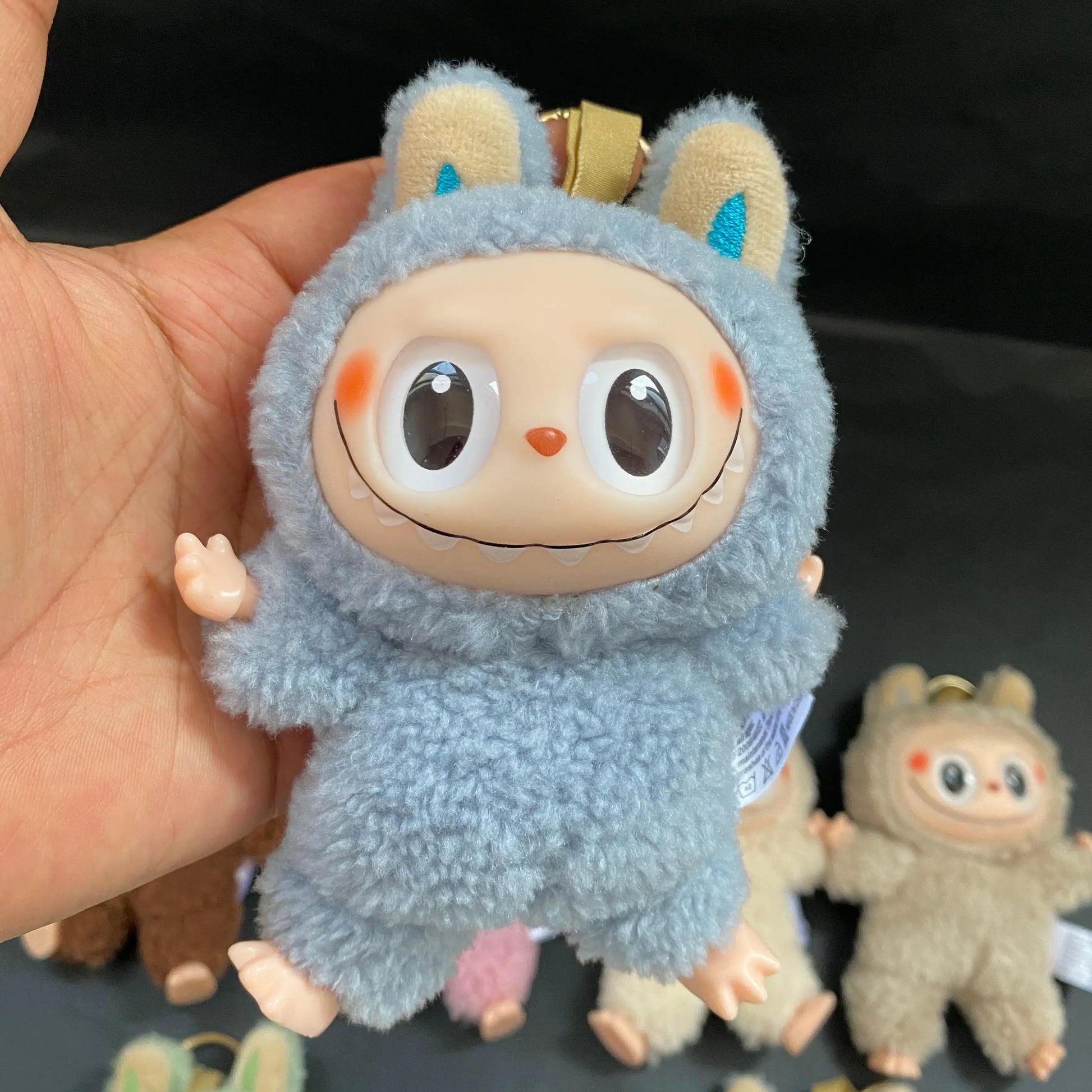 Mokoko Labubu The Monsters Vinyl Face Doll Heart-Moving Macaron Doll Blind Box Blind Bag Hanging Pendant Christmas Birthday Gift