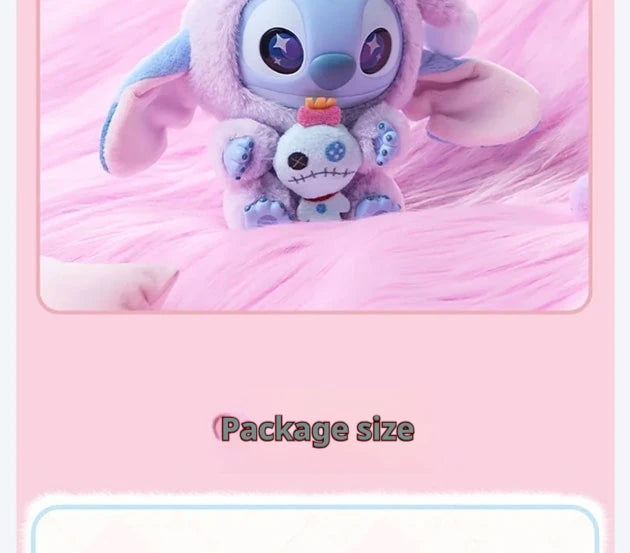 Miniso Stitch Eat Something Before Sleep Series Blind Box Plush Vinyl Toys Cute Doll Replica Mystery Box Bag Pendant Decor Gift