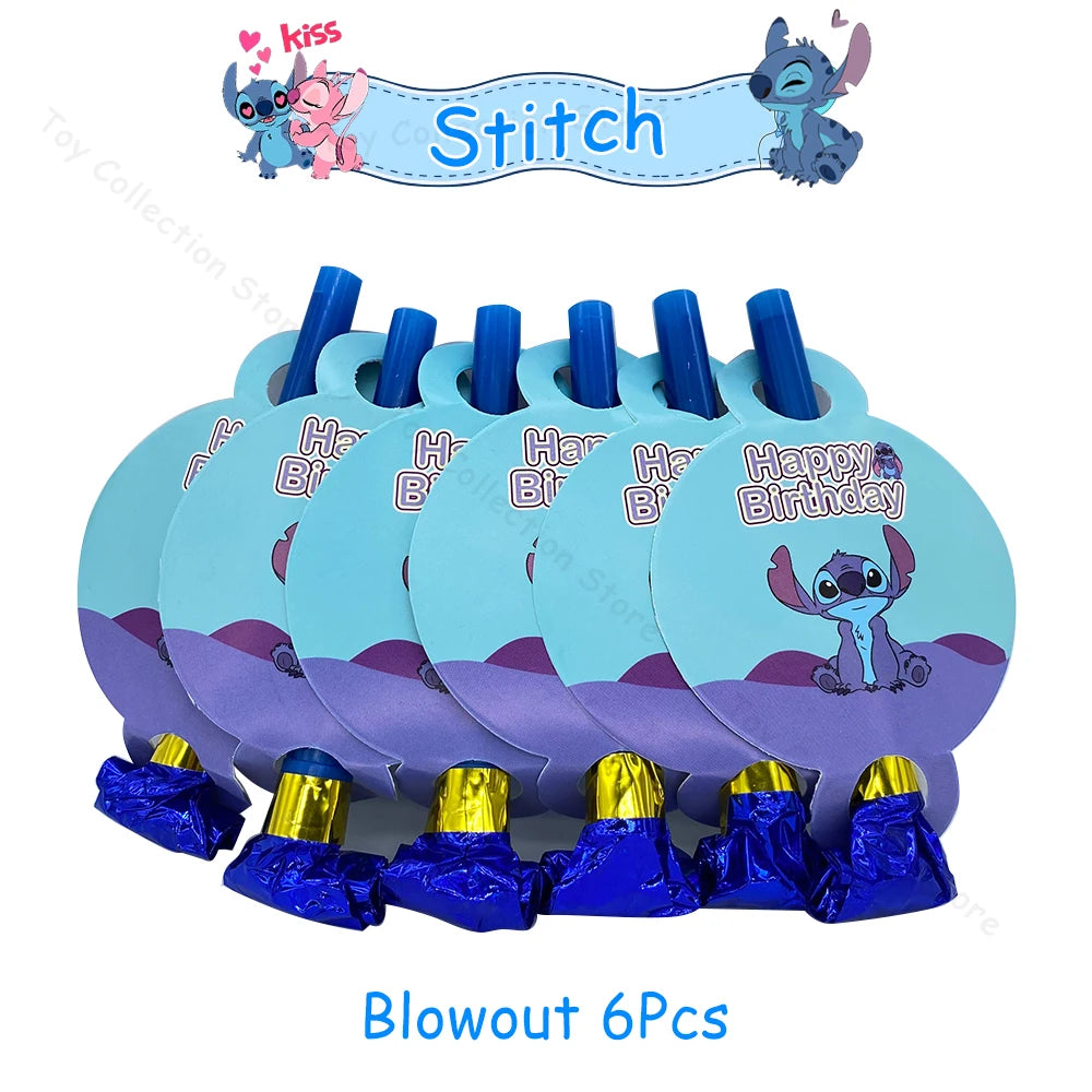 Lilo and Stitch Cartoon Children's Birthday Party Decoration Paper Plate Latex Foil Ballon Tablecloth Baby Shower Party Supplies