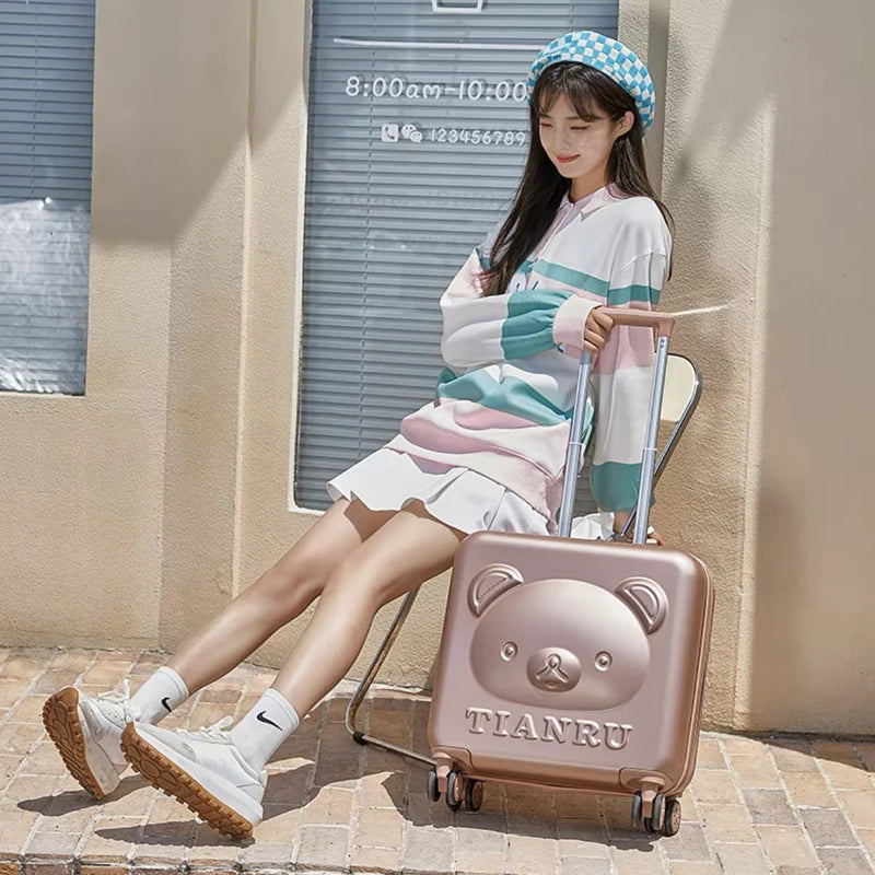 Hot!New Kids cartoon suitcase with handbag 20 inch girls trolley suitcase Travel luggage boys fashion rolling luggage