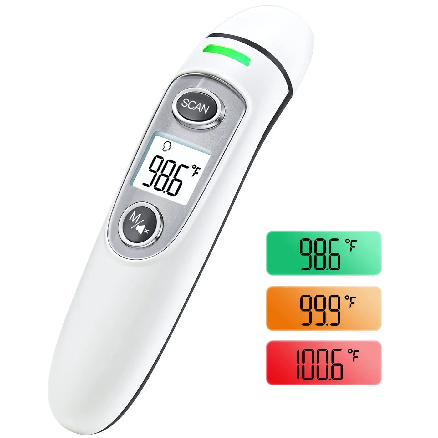 Forehead Thermometer for Adults Baby and Kids Digital Infrared Thermometer Non-Contact Thermometer with LCD Screen Fever Alert