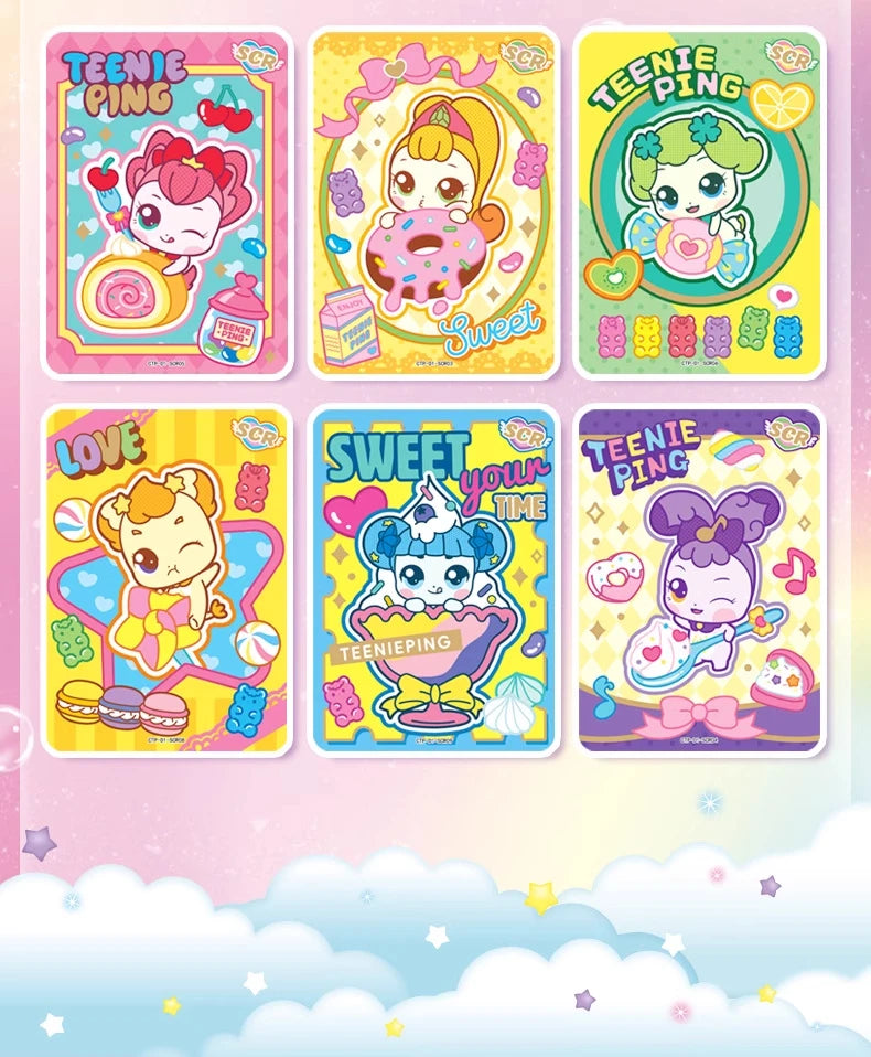 Kawaii Catch Teenieping  Teenieping Collection Card Mysterious Box Classic Tr Card Blind Box Colored Christmas Gift For Kids Toy