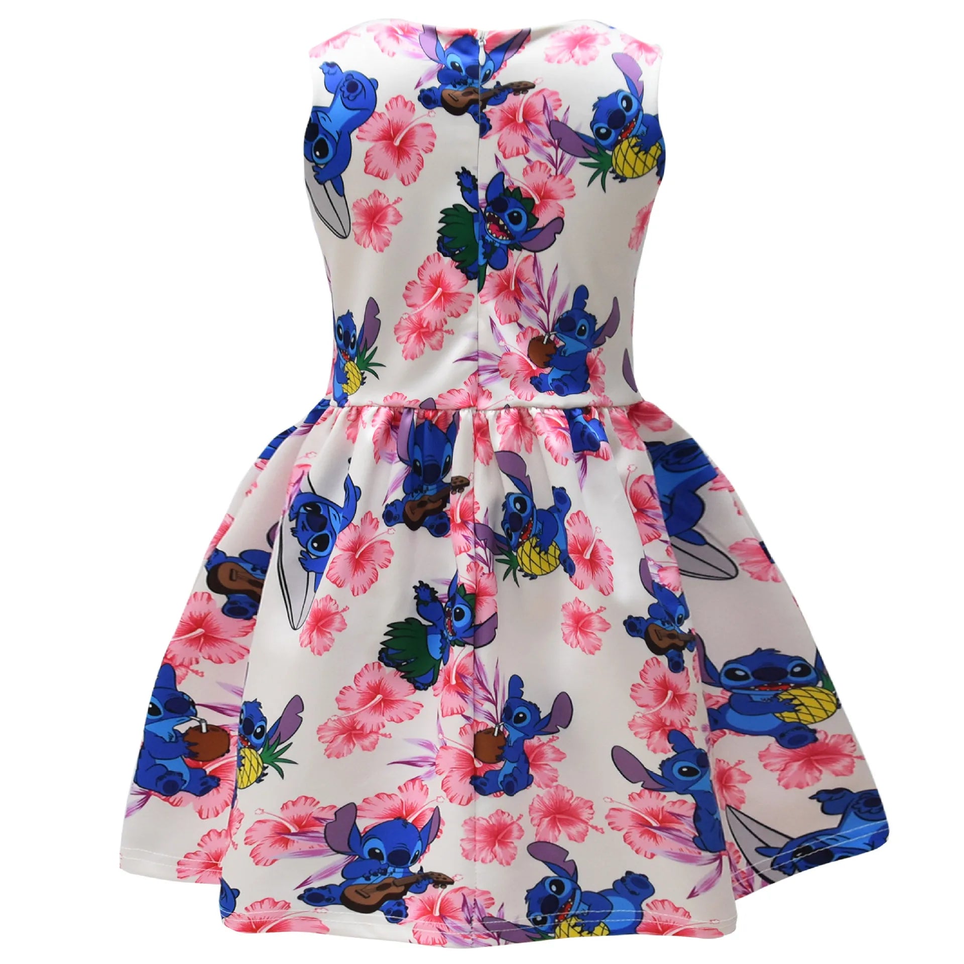 Lilo and Stitch Baby Girls Lilo Stitch Cosplay Princess Dress Kids Birthday Christmas Party Costume Summer Clothes Bow Sundress
