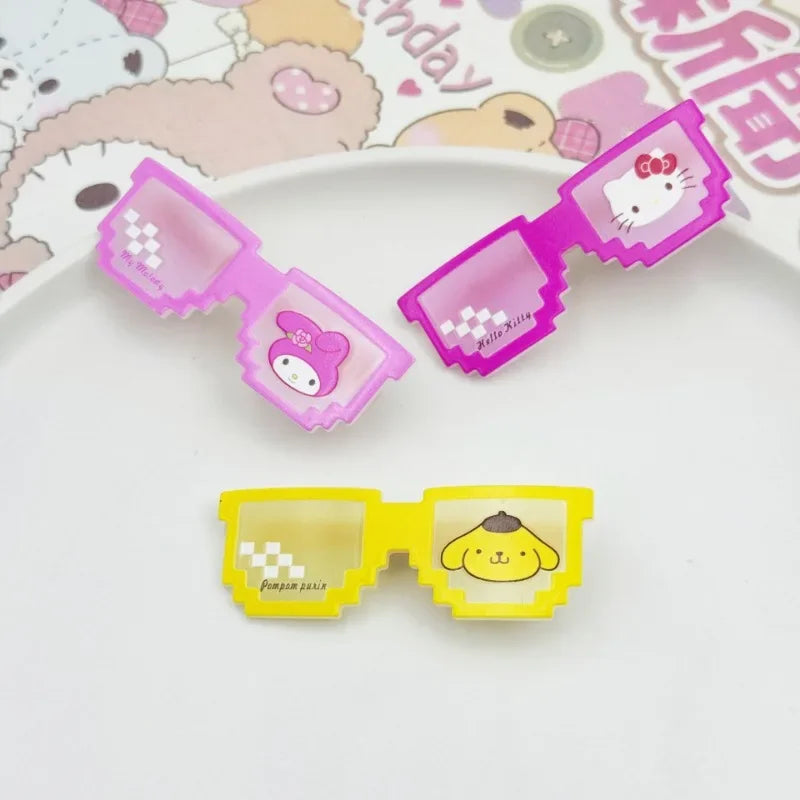 Sanrio Hello Kitty Hair Clip for Women Cute Anime Cartoon Kuromi My Melody Charm Girls Hair Accessories Glasses Bangs Clip Gifts