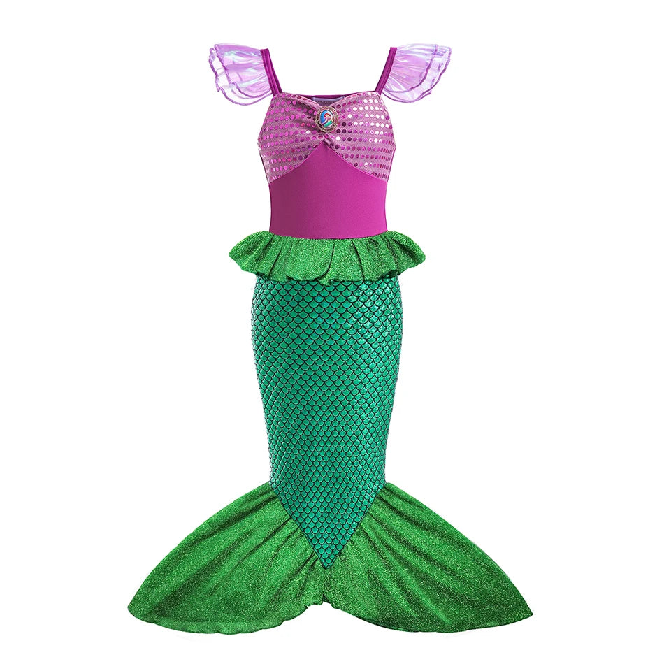 New Girl Dresses Princess Costume Kids Mermaid Cosplay Costume Kids Carnival Birthday Party Prom Costume Party Dresses For girls