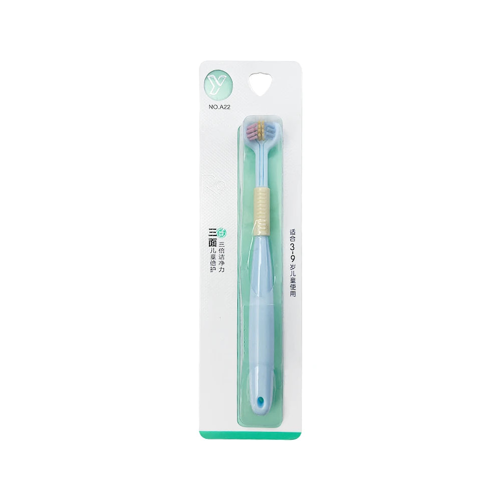 2 Pcs Children'S 3d Soft Bristled U-Shaped Three Sided Toothbrush For 360 Degree Deep Oral Cleaning Teeth Care For Boys Girls