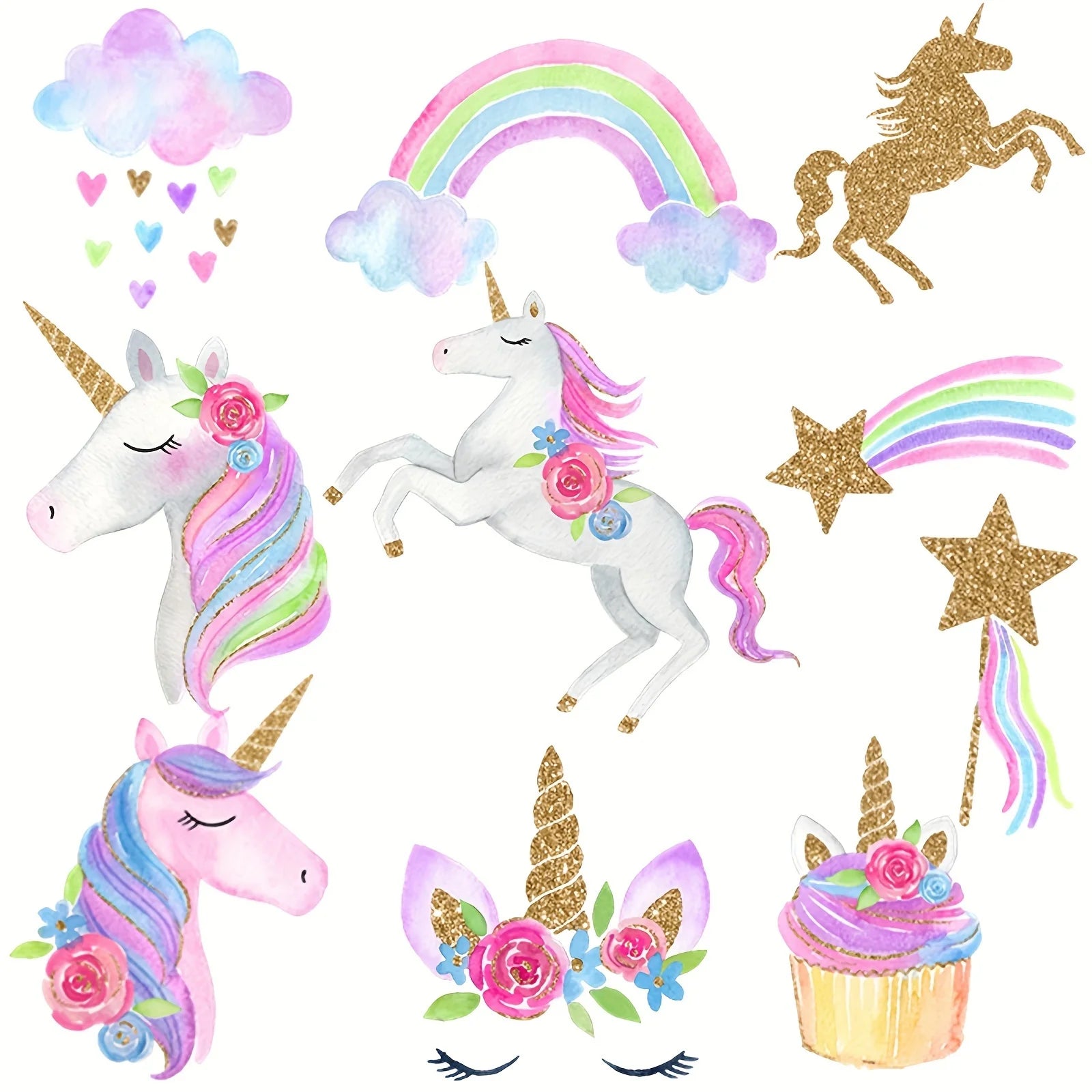 Magical Unicorn Swirl Decorations - Perfect For Birthday Parties, Weddings & More - Durable Plastic Princess Theme Party Supplie