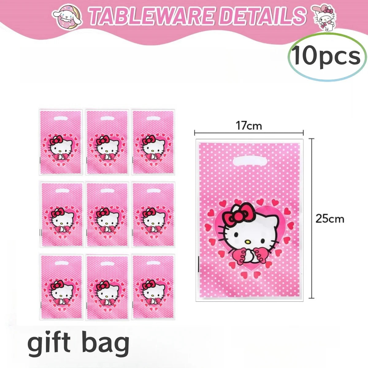 Hello Kitty Birthday Party Decorations Kawaii Cat Tableware Plate Tablecloth Baby Shower DIY stickers Girls Gifts Party Supplies