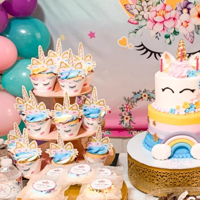 Unicorn Birthday Decorations for Girl Plate Napkin Cup cake topper Unicorn Party Supplies Kids Birthday Party Decor Baby Shower