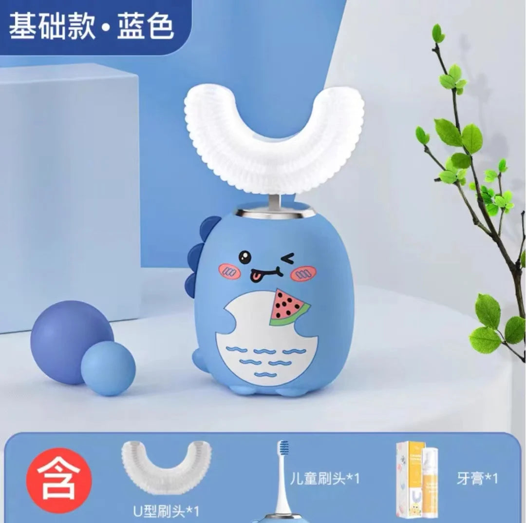 U-Shaped Electric Rechargeable Toothbrush For Children, Oral Care For Boys And Girls Over 2 Years Old, Tooth Cleaning And Brush