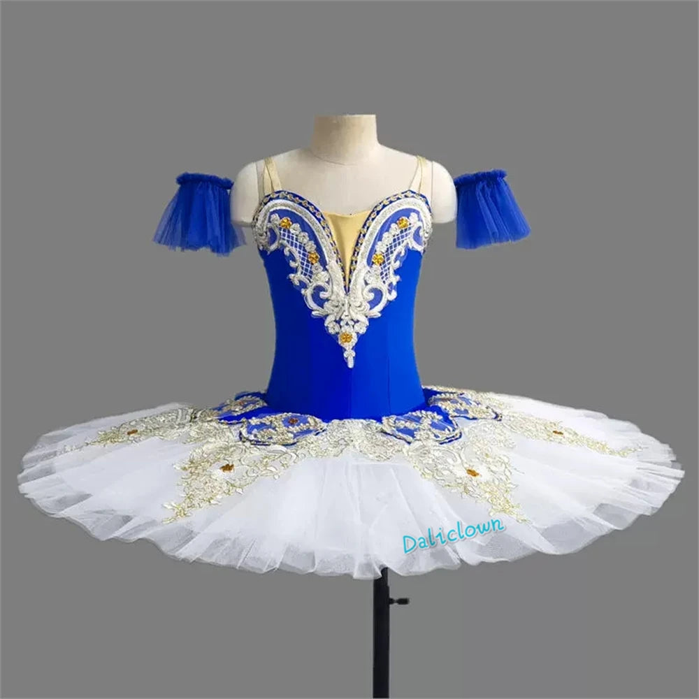 Adult Kids Flower Girls Professional Ballet Tutu Dress Women Princess Platter Pancake Swan Lake Ballerina Stage Dance Costume