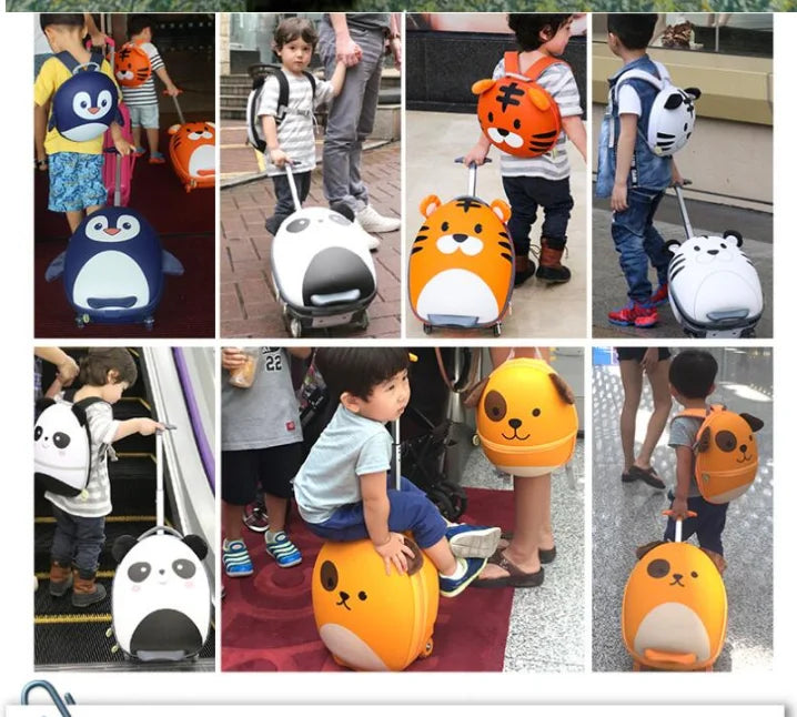 kids 16 inch rolling suitcase luggage sets with backpack trolley luggage suitcase for girls  wheels kids travel trolley suitcase