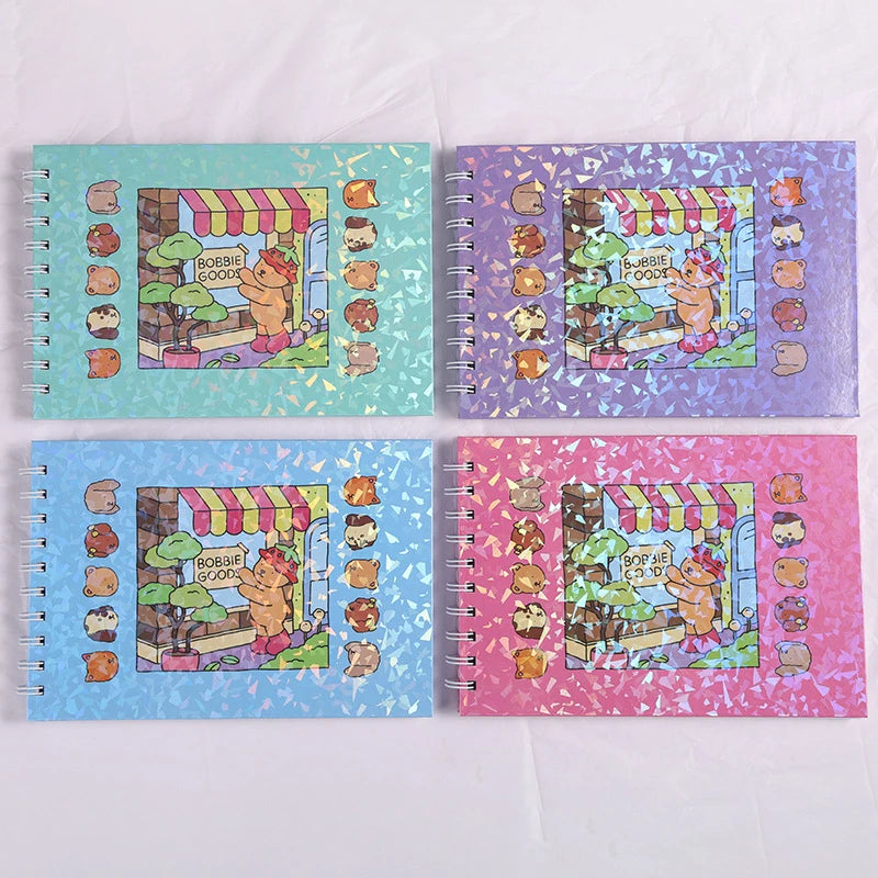 Coloring Book Cute And Cozy For Adults & Teens Same Style Different Color Cover Creative Pudding Bear Graffiti Coloring Notebook