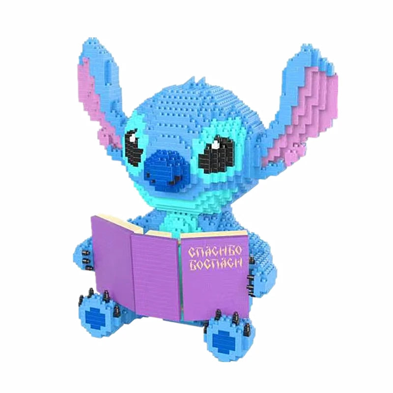 Explosive Stitch Diamond Micro-particle Building Blocks Assembled Toys Creative Guitar Holding Book Stitch Model Children's DIY