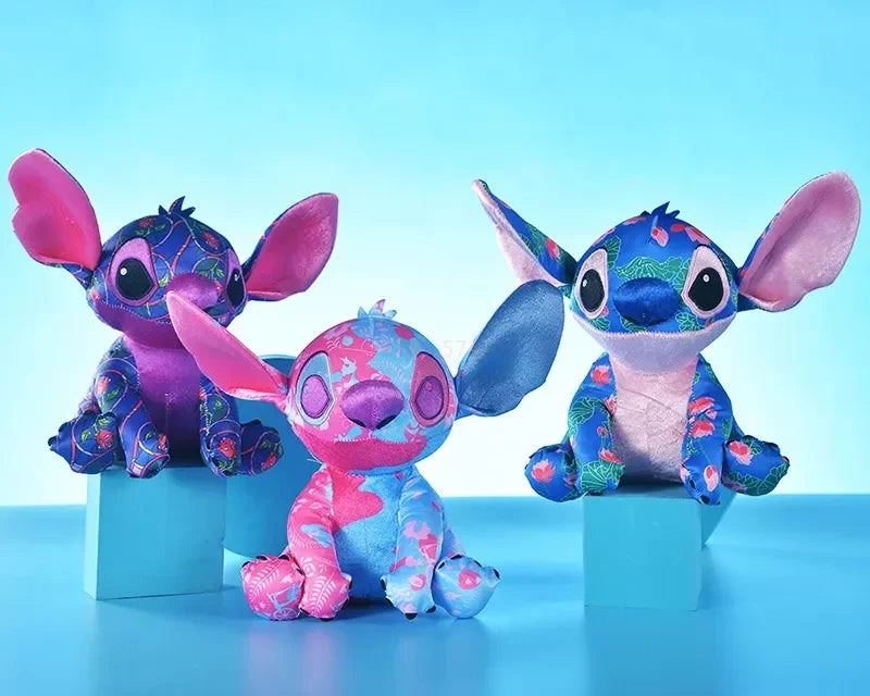2024Disney 20cm Limited Edition Cloth Fleece Stich Colourful Stuffed Doll Cute Stitch Plush Anime Kid Birthday Gift Children Toy