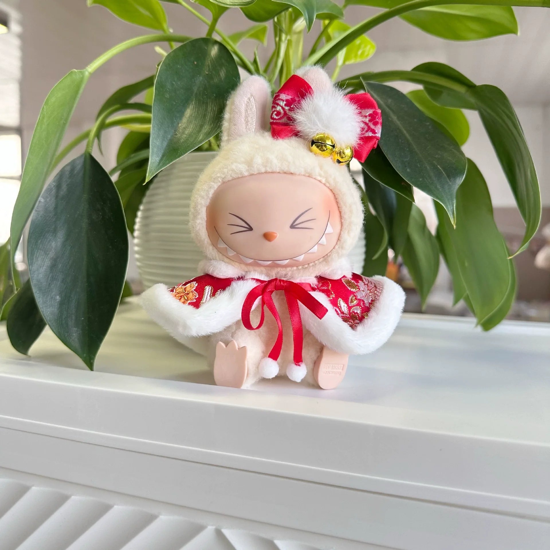 17cm Mini Plush Doll'S Clothes Outfit Accessories For Labubu V1 V2 Christmas Cookie Man Sweater Hat Clothing New Year Gift