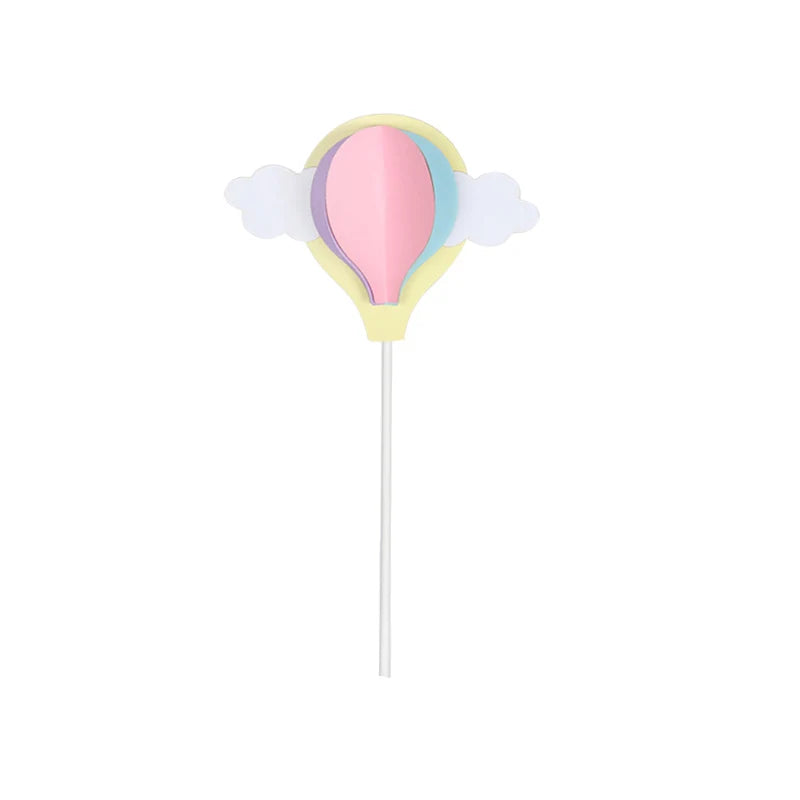 Unicorn Girls Cake Topper Kids 1st Birthday Decor Cloud Rainbow Balloon Cupcake Toppers Baby Shower Christening Cake Decorating