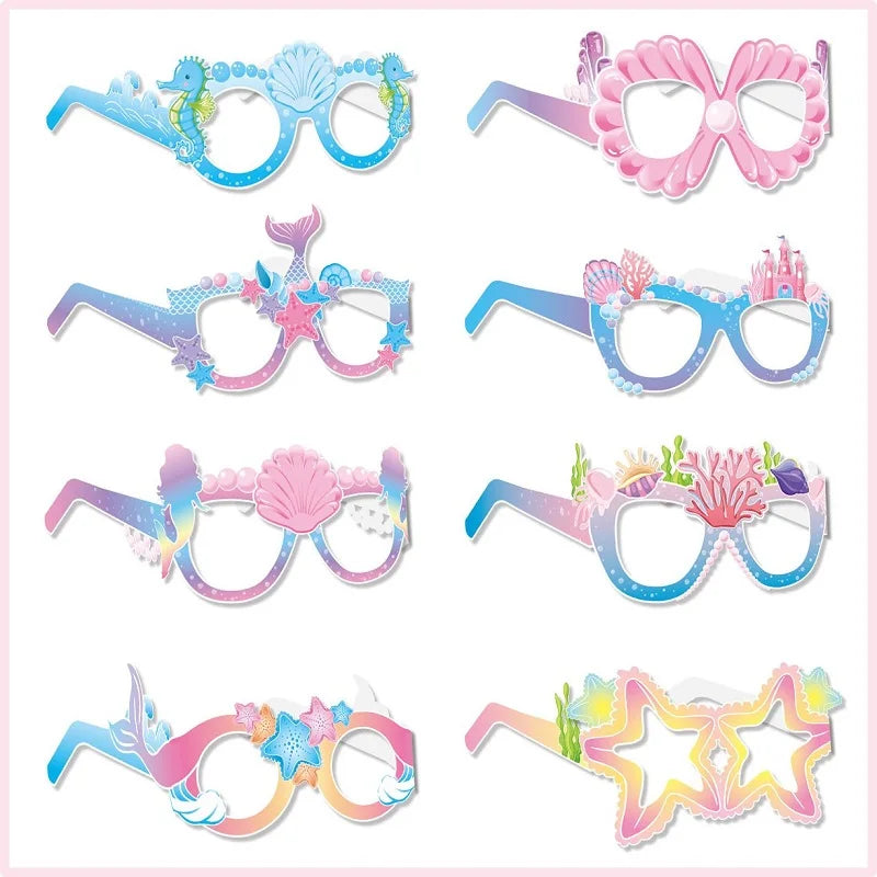 Mermaid Birthday Party Decorations Mermaid Theme Tableware Hanging Banner Candy Box Banner Party Decoration Supplies For Kids