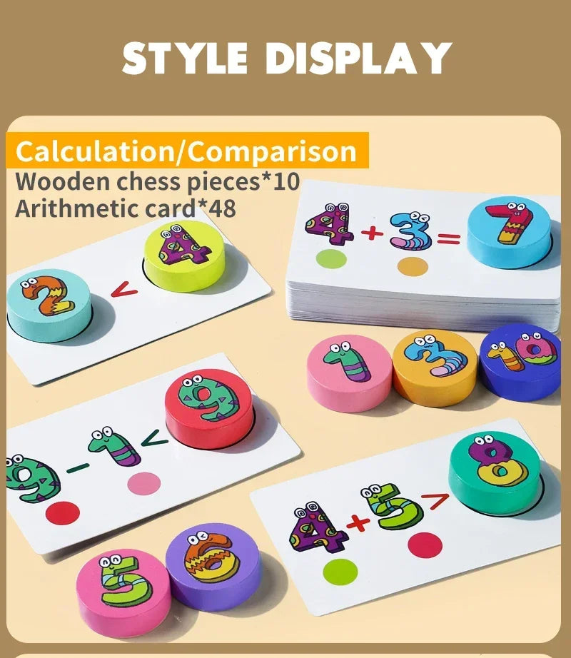 Kids learning 1-10 Numbers Counting Toy, Digital operation card, Digital Math Match Game Toys, Halloween/Christmas