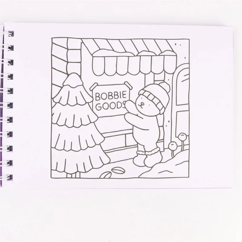 Bobbie Goods Coloring Book Cute and Cozy for Adults & Teens（Same style, different color cover）