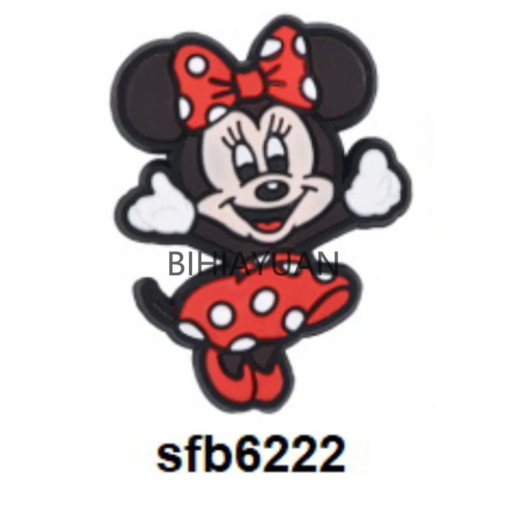 10pcs Minnie mouse dora Stitch winnie Silicone Beads focal Baby Teething Beads DIY Pacifier Chain Accessories Nursing Baby Toys