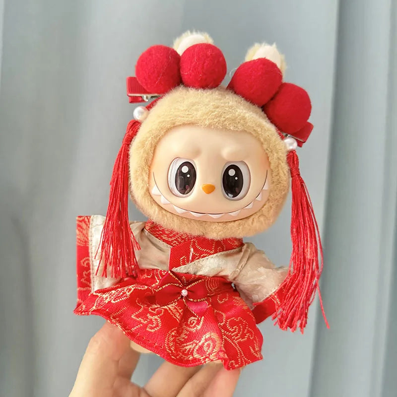 13 Styles Cute Mini Plush Doll'S Clothes Outfit Accessories Korea Kpop Exo Labubu II Idol Dolls Jumpsuit Sitting Party Clothing