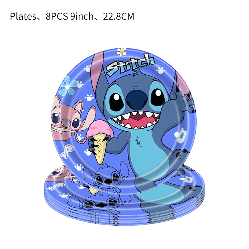 Stitch Party Supplies For Child Lilo And Stitch Birthday Party Decorations Balloons Banner Tablecloth Backdrop Tableware