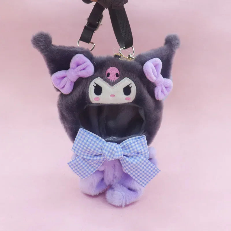Sanrio Doll Clothes Head Covering Kawaii Anime Hello Kitty Kuromi Melody Cinnamoroll Clothing Cute Labubu Plush Clothes Gift