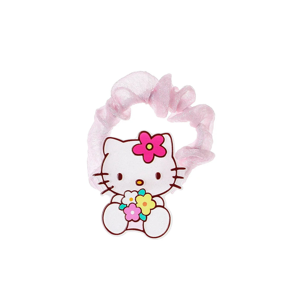 Sanrio Hello Kitty Cat Hair Band Cute Cartoon Girl&Child Sweet Kawaii Bestie Hairpin Charm Ponytail Holder Holiday Gifts