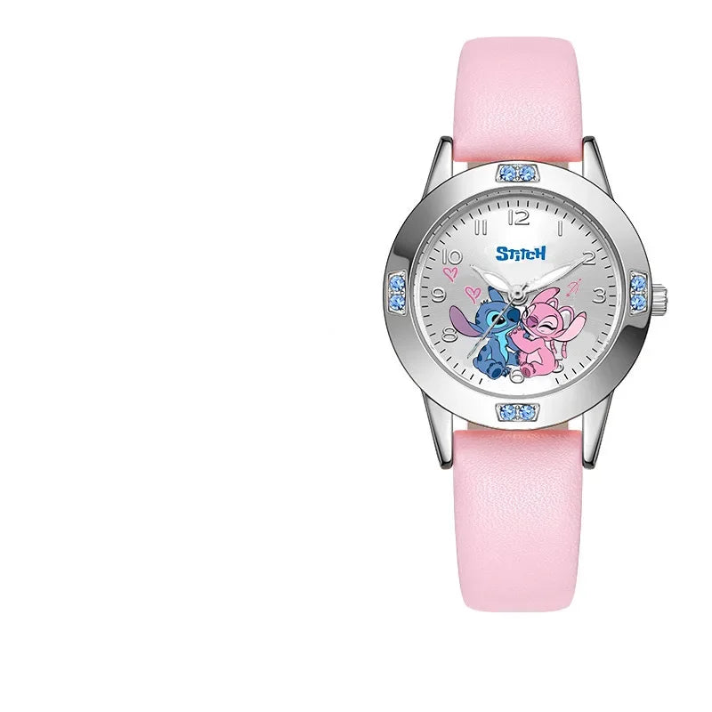 Cute Stitch Watch Cartoon Lilo & Stitch Kawaii Silicone Quartz Watch Anime Peripherals Children Birthday Gifts Boys Toys