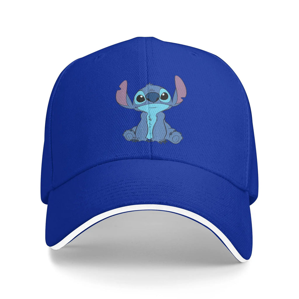 Stitch Angel Lilo Baseball Caps Vintage Kawaii Anime  Sandwich Cap for Men Women Adjustable Dad Hat Outdoor