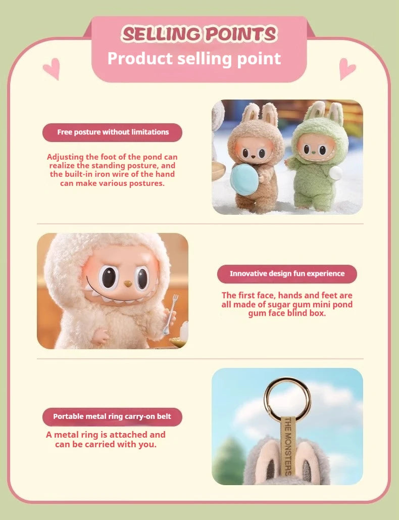 Hot selling anime doll second-generation LABUBU blind box party series vinyl doll keychain pendant toy girlfriend birthday gifts
