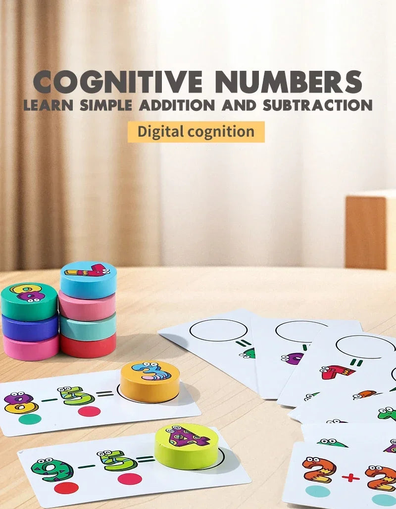 Kids learning 1-10 Numbers Counting Toy, Digital operation card, Digital Math Match Game Toys, Halloween/Christmas