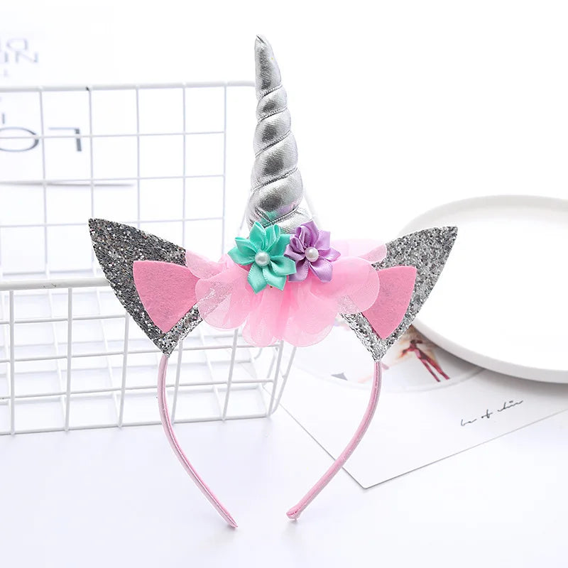 Unicorn Headband, GIRL'S Hair Accessory, CHILDREN'S Holiday Party Supplies, Headband, Cartoon Cute Headband