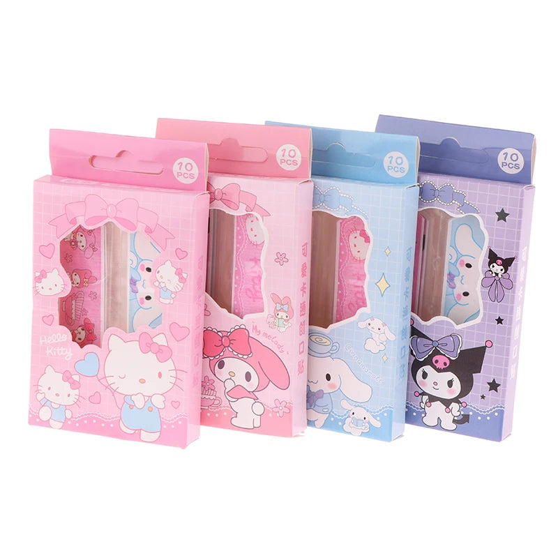 24Pcs Sanrio Cartoon Band Aid Waterproof Breathable Hemostasis Adhesive Bandages First Care Cuts Scratches Band-Aids For Kids
