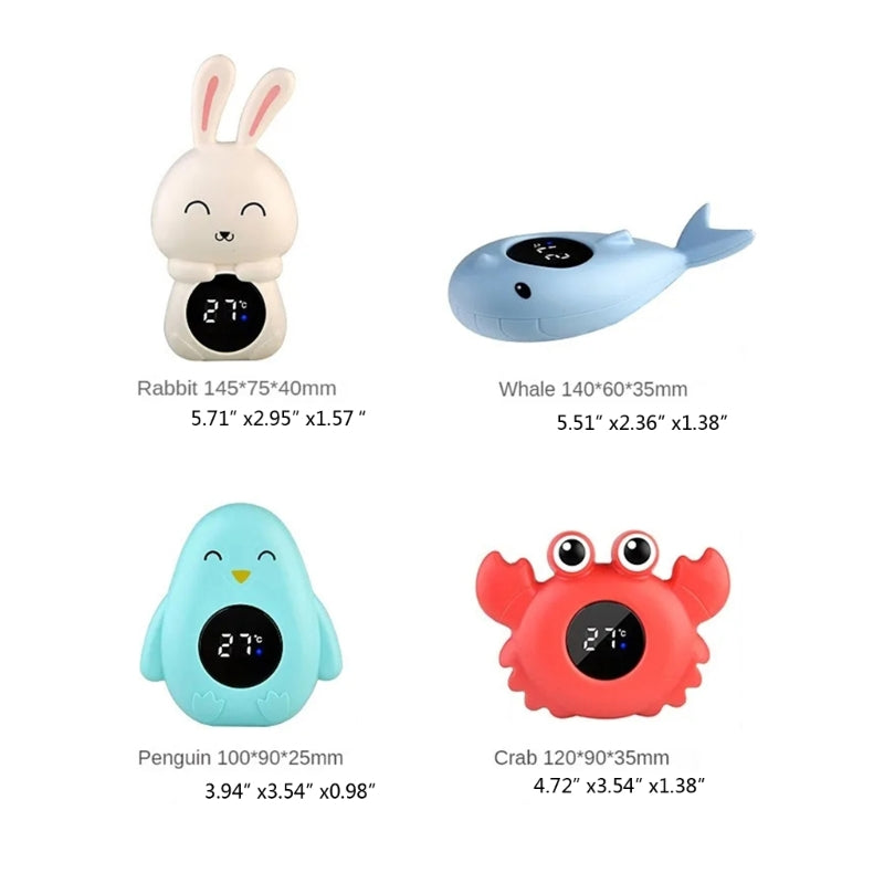 Cartoon Digital Thermometer LED Display Water Temperature Meter Safety Floating Toy for Kids Baby Bath Thermometer