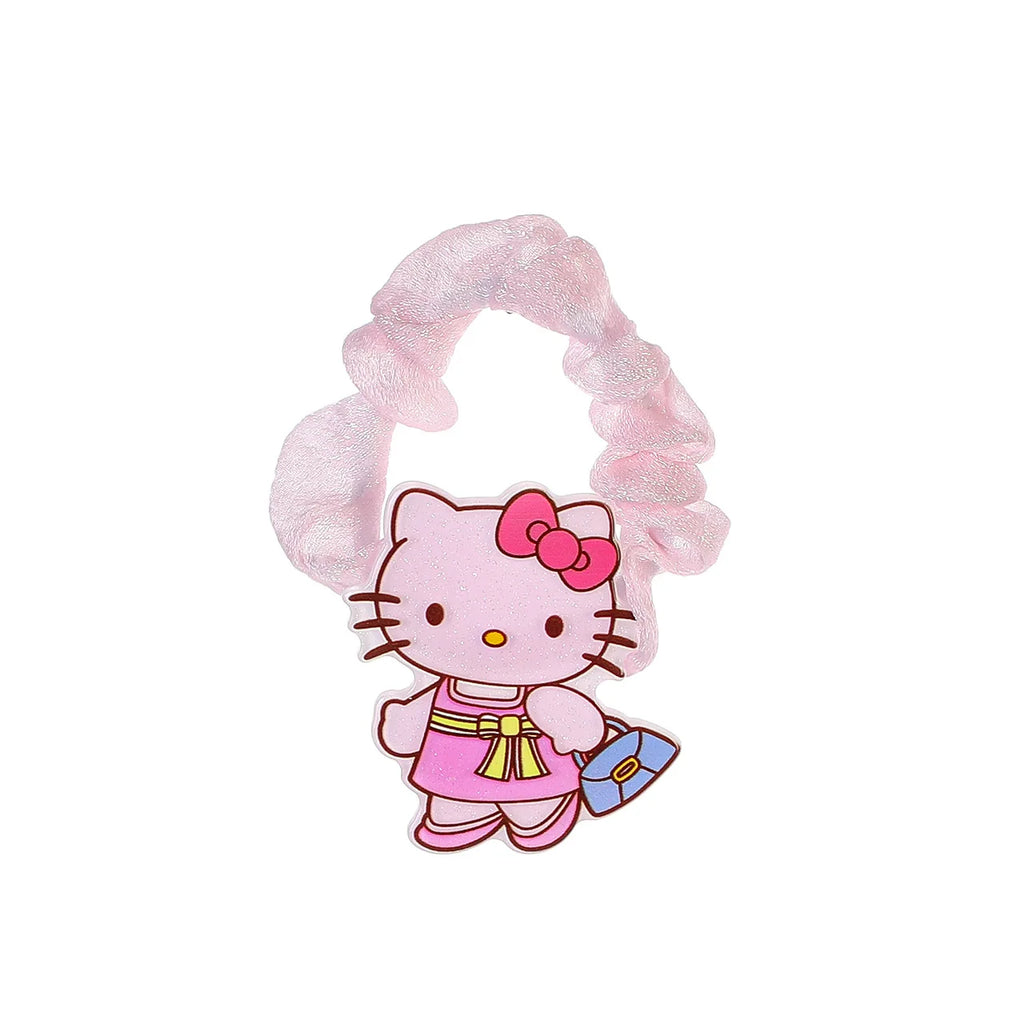 Sanrio Hello Kitty Cat Hair Band Cute Cartoon Girl&Child Sweet Kawaii Bestie Hairpin Charm Ponytail Holder Holiday Gifts