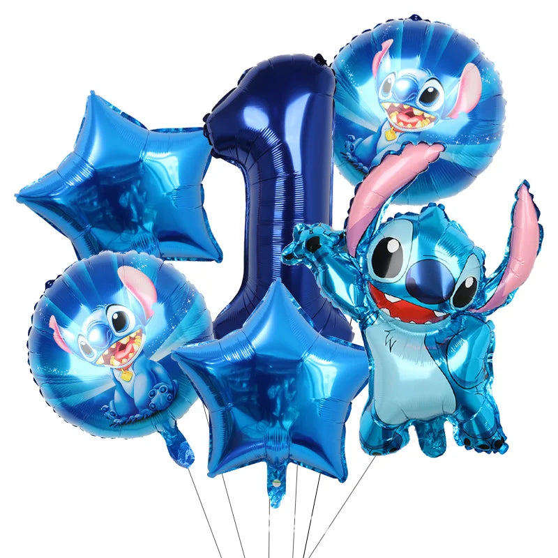 New Stitch Birthday Party Decoration Tableware Balloons Cups Plates Banner Straws Lilo And Stitch Theme Party Supplies Toy Gifts
