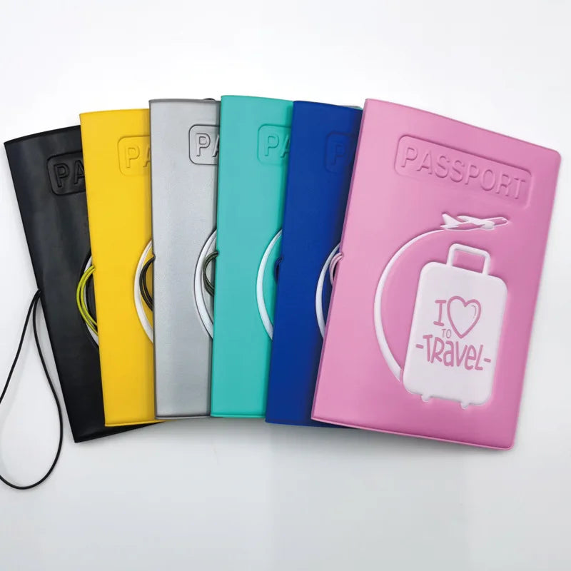 Colorful  Emboss Women's Passport Cover  Print Girls Boys ID Card Holder Travel Ticket Passport Case Drop Shipping