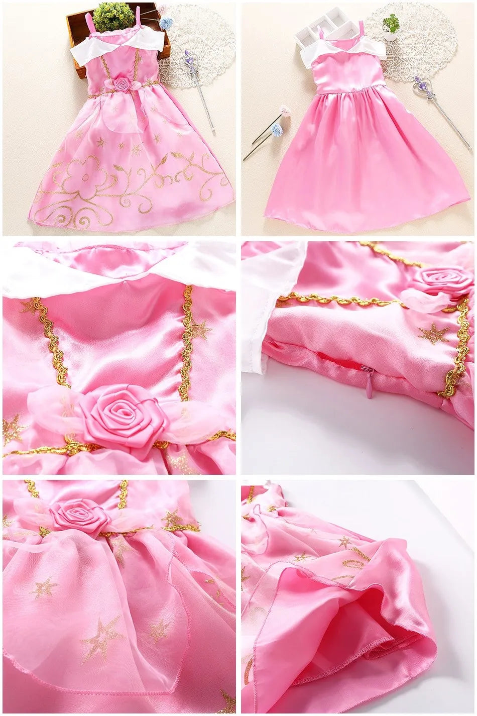 Children Princess Costume Party Fancy Flower Vestido New 2024 Christmas Birthday Carnival Dress Up Rapunzel Belle Disguise Frock