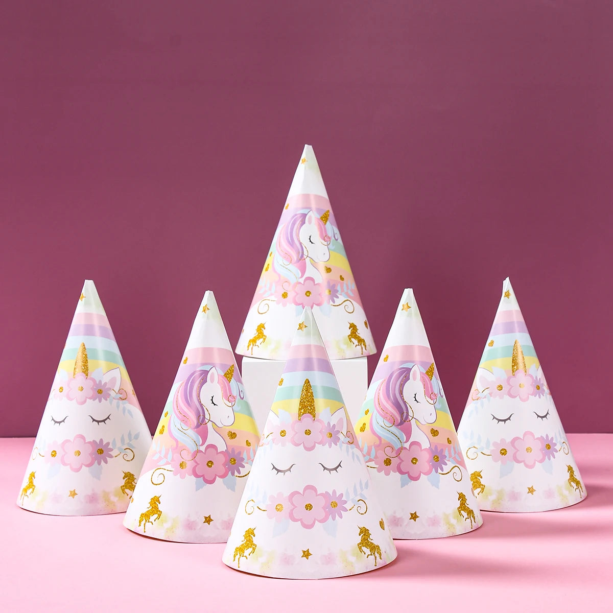 Rainbow Unicorn Disposable Tableware Happy 1st Birthday Party Decorations Kids Favors Gifts Unicorn Baby Shower Girls Supplies