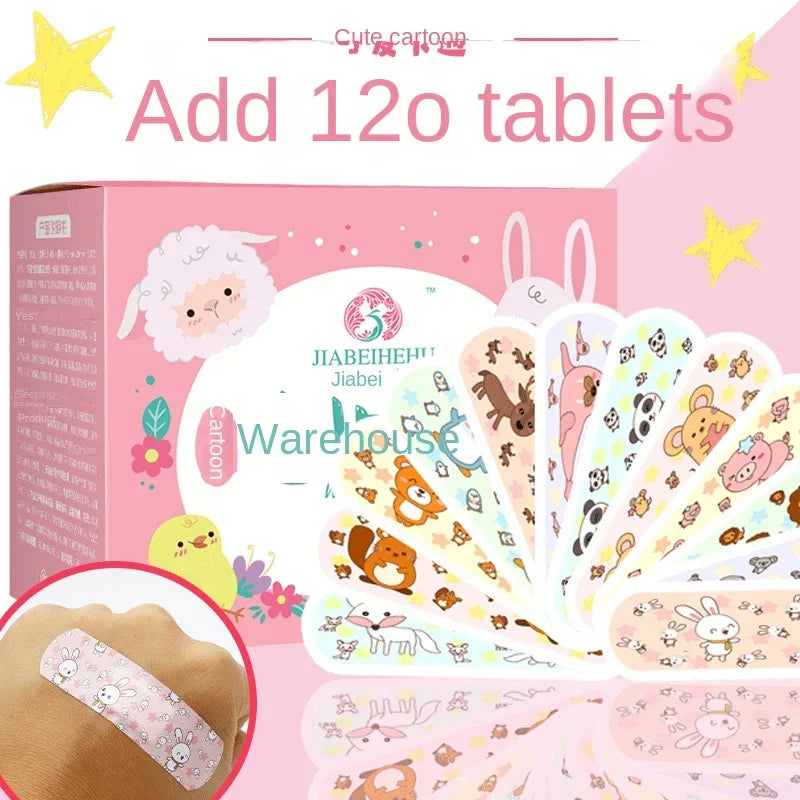120pcs Cartoon Wound Plaster Waterproof Wound Bandages Kids Bandages First Aid Cartoon Bandages Children Wound Plaster