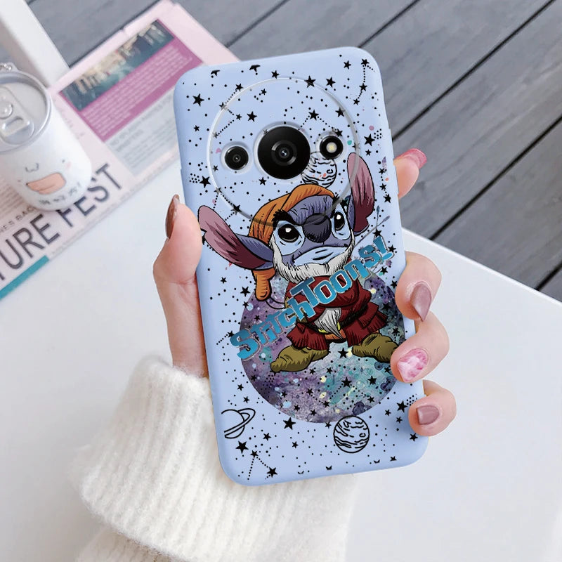 For Redmi A3 Phone Case Soft Silicone Shockproof Super cute Stitch Love?Cover For Xiaomi Redmi A3 Shell RedmiA3 A 3 Bumper Shell