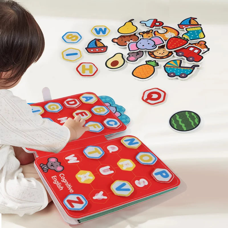 Busy Book Matching Game  Storytelling Busy Board Kids Fine Motor Early Education Toy Campus Theme Baby Gifts